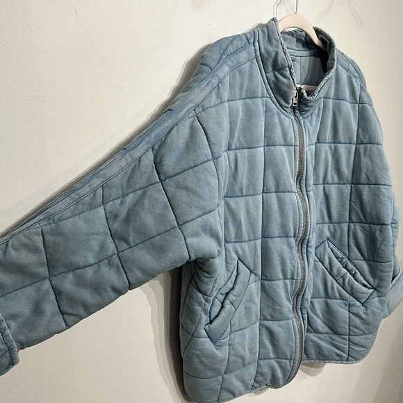 Free People Light Blue Quilted Jacket - Picture 4 of 16
